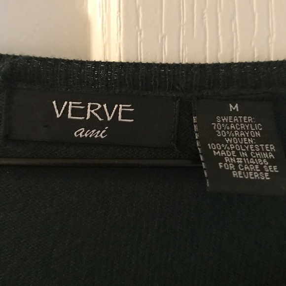 VERVE Dark Green Sweater with Silky Front - Picture 4 of 6